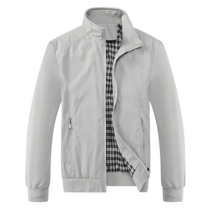 Mens Slim Bomber Jacket Casual Lightweight Overcoat With Baseball Collar 11