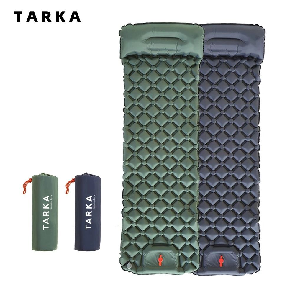 Inflatable Camping Sleeping Pad with Built-in Pillow and Pump Lightweight Outdoor Air Mattress