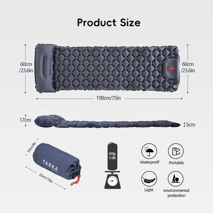 Inflatable Camping Sleeping Pad With Builtin Pillow And Pump Lightweight Outdoor Air Mattress 1