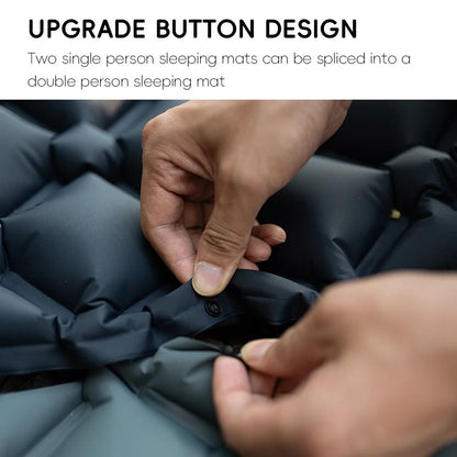 Inflatable Camping Sleeping Pad With Builtin Pillow And Pump Lightweight Outdoor Air Mattress 3