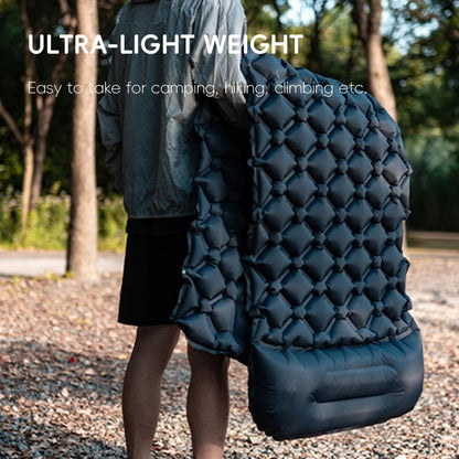 Inflatable Camping Sleeping Pad With Builtin Pillow And Pump Lightweight Outdoor Air Mattress 4
