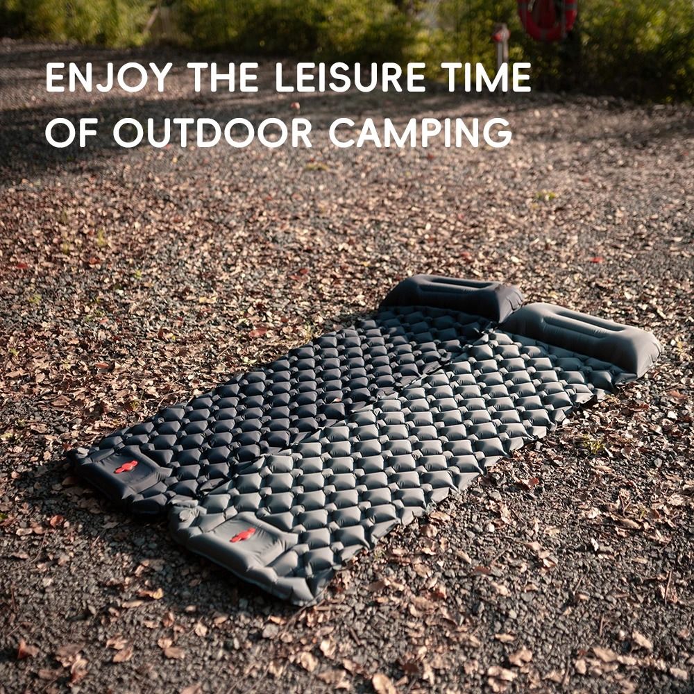 Inflatable Camping Sleeping Pad With Builtin Pillow And Pump Lightweight Outdoor Air Mattress 5