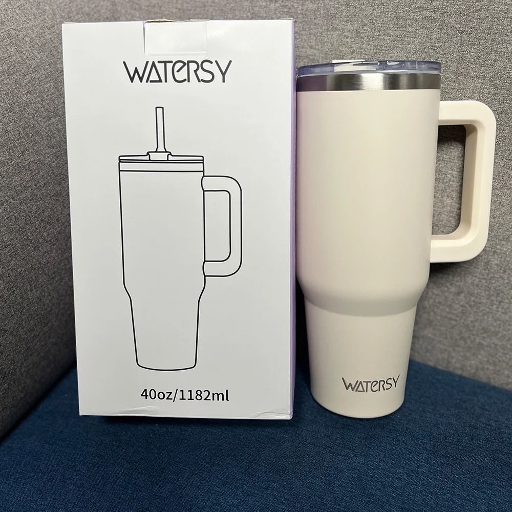 Insulated Stainless Steel Tumbler With Handle And Straw Large Capacity 10