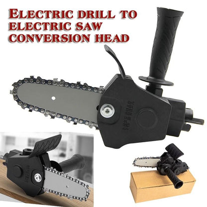 Mini Electric Drill To Chainsaw Converter 46 Inch Logging Saw Conversion Tool For Household And Gar 1