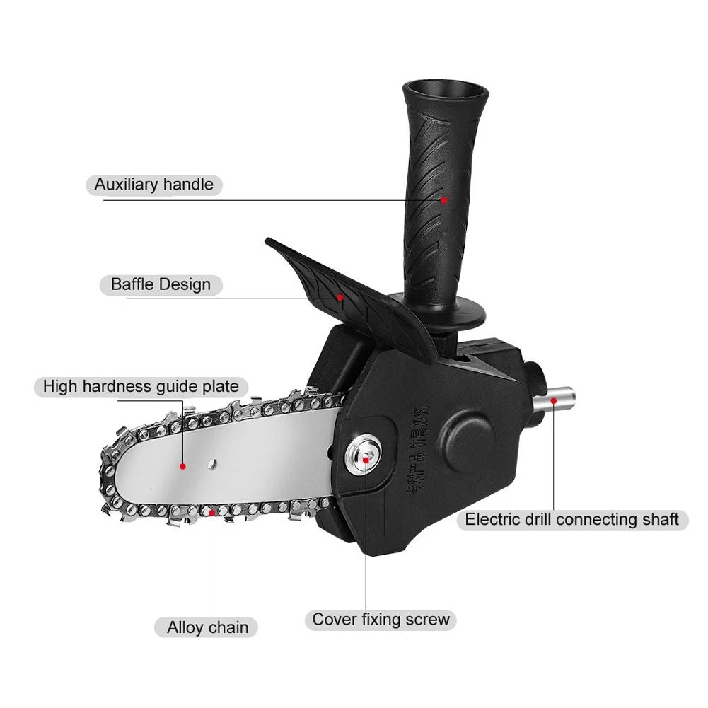 Mini Electric Drill To Chainsaw Converter 46 Inch Logging Saw Conversion Tool For Household And Gar 3