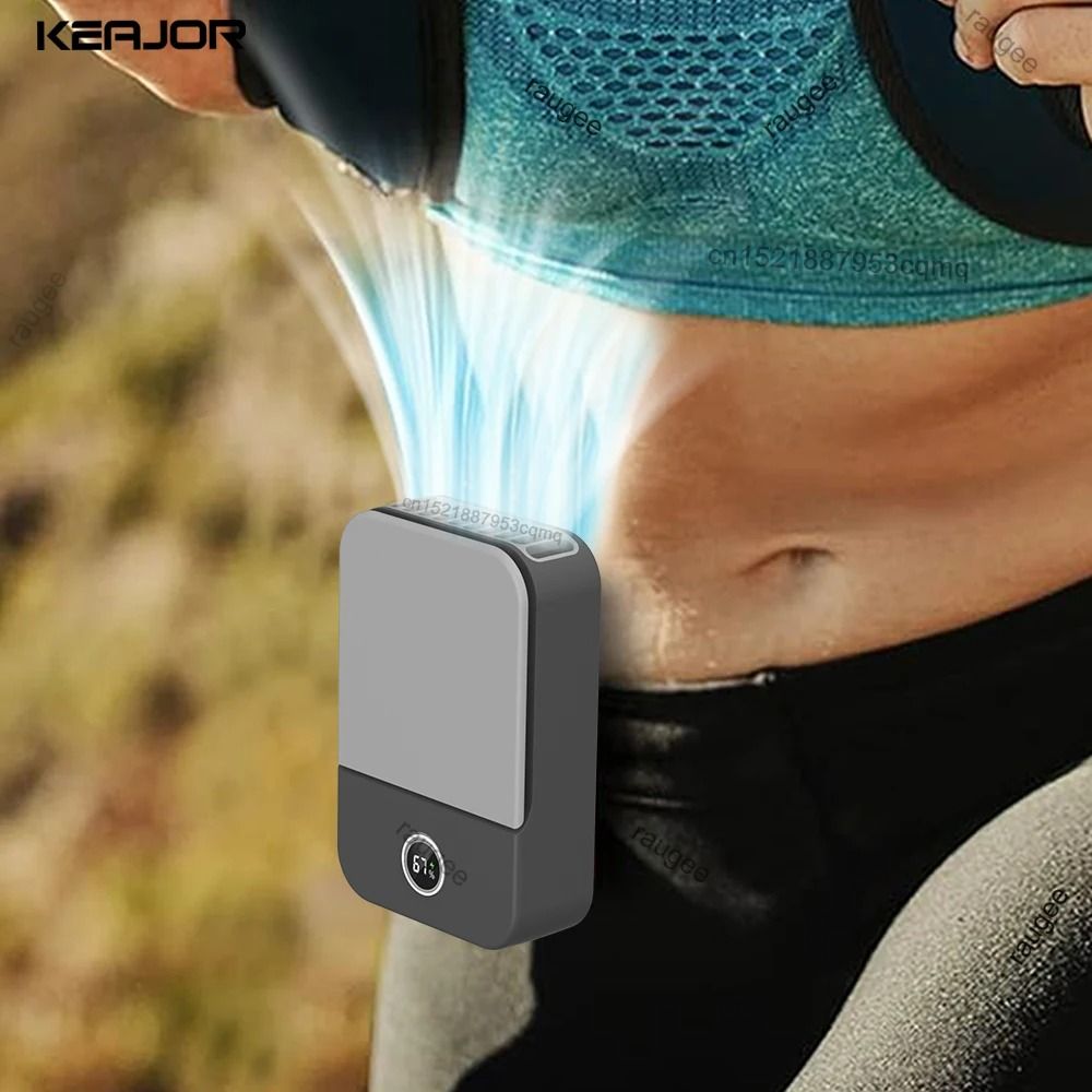 Portable Waist Fan Hanging Neck Fan Mini USB Rechargeable Portable Waist Clip Fan For Outdoor Sport 1