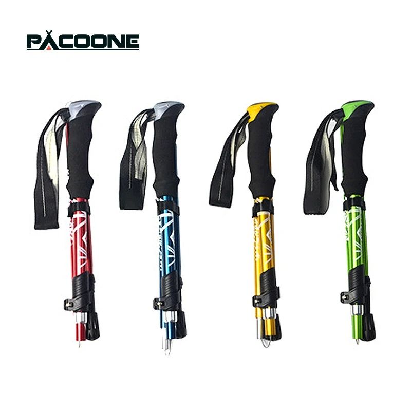 5-Section Foldable Trekking Pole Lightweight Hiking Stick for Camping, Walking, and Outdoor Travel