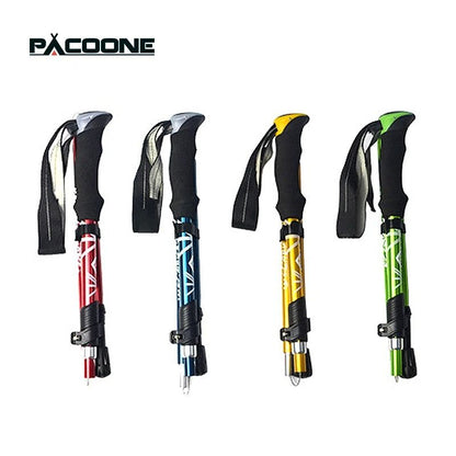 5-Section Foldable Trekking Pole Lightweight Hiking Stick for Camping, Walking, and Outdoor Travel