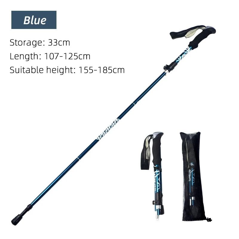 5Section Foldable Trekking Pole Lightweight Hiking Stick For Camping Walking And Outdoor Travel 9