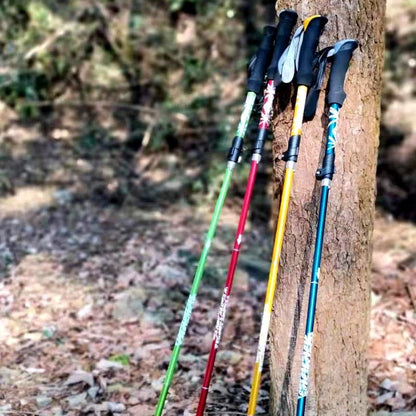 5Section Foldable Trekking Pole Lightweight Hiking Stick For Camping Walking And Outdoor Travel 4