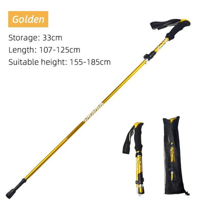 5Section Foldable Trekking Pole Lightweight Hiking Stick For Camping Walking And Outdoor Travel 5