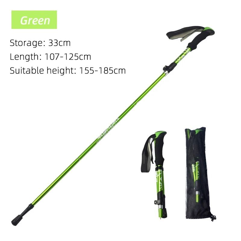 5Section Foldable Trekking Pole Lightweight Hiking Stick For Camping Walking And Outdoor Travel 6