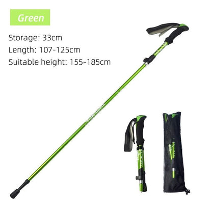 5Section Foldable Trekking Pole Lightweight Hiking Stick For Camping Walking And Outdoor Travel 6