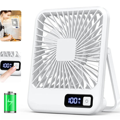 Portable USB Rechargeable Desk Fan With Adjustable Speeds 5