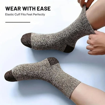 5 Pairs Merino Wool Thermal Hiking Socks For Men  Thick Warm Winter Cold Weather Outdoor Socks 3