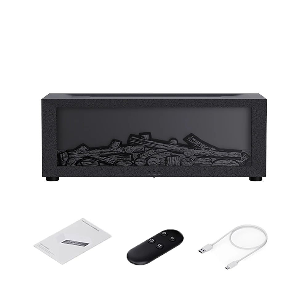 Flame Effect Aroma Humidifier With Essential Oil Diffuser LED Night Light And Remote Control 7