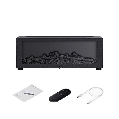 Flame Effect Aroma Humidifier With Essential Oil Diffuser LED Night Light And Remote Control 7