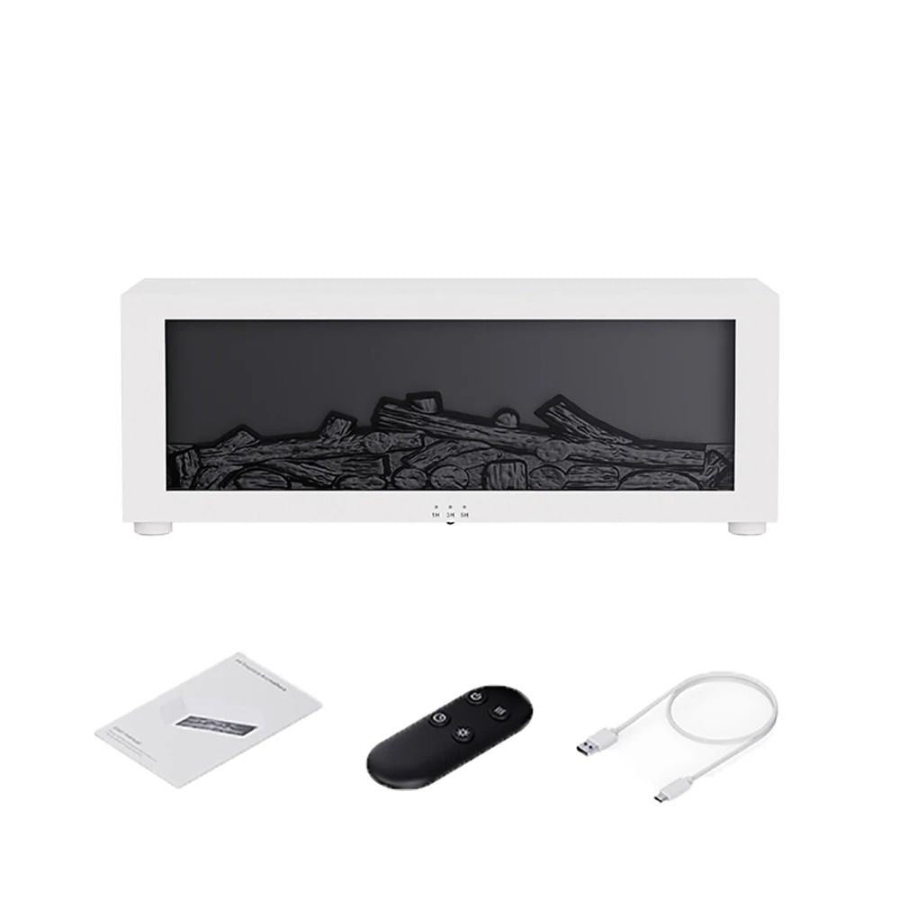 Flame Effect Aroma Humidifier With Essential Oil Diffuser LED Night Light And Remote Control 8