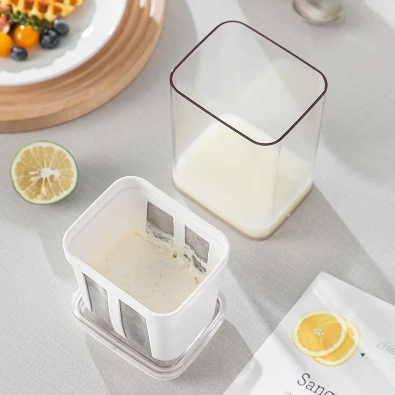Greek Yogurt Maker Yogurt Filter Stainless Steel Strainer Whey Separation Tool 4