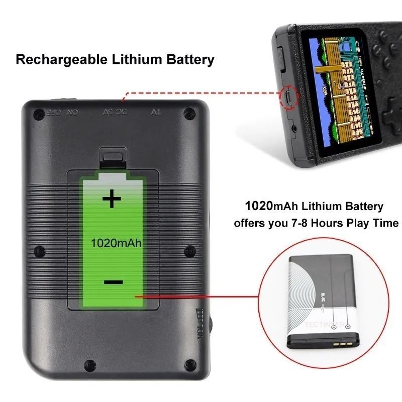 Portable Handheld Game Console With 500 Built In Games 4