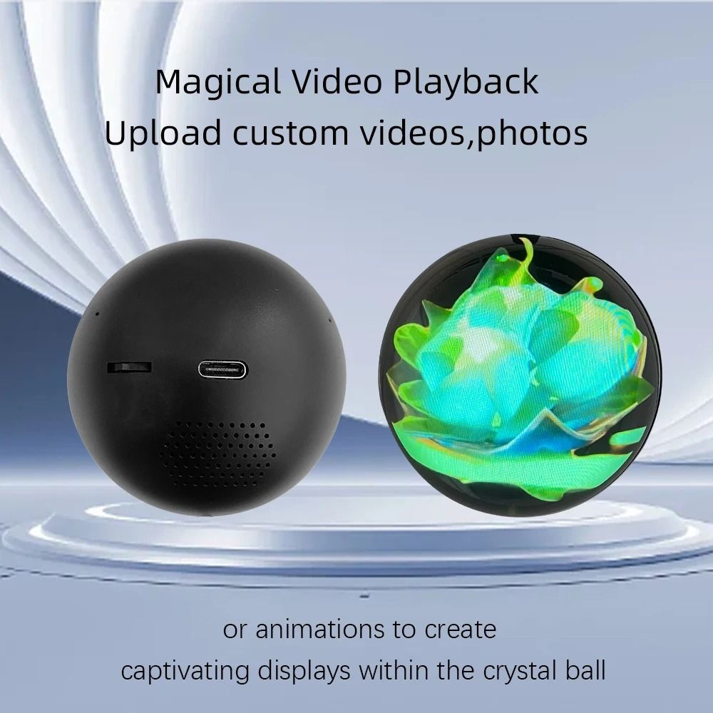Customizable Video Glass Ball Lamp With Spherical Pixel Display 1