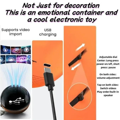 Customizable Video Glass Ball Lamp With Spherical Pixel Display 6