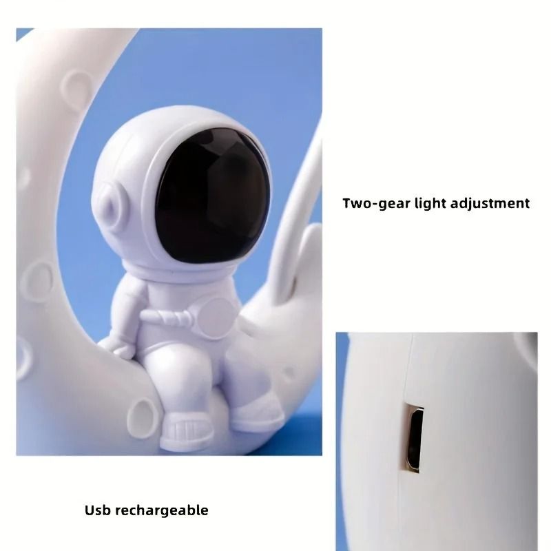 Creative Moon Astronaut LED Night Light Small Desk Lamp For Bedroom Decoration And Gifts 3