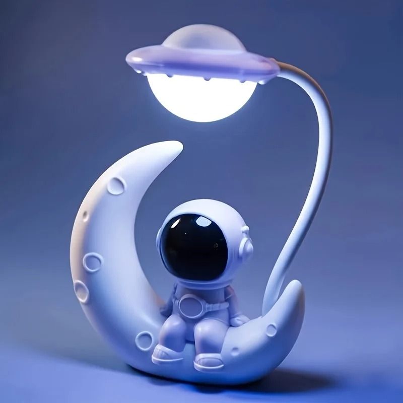 Creative Moon Astronaut LED Night Light Small Desk Lamp For Bedroom Decoration And Gifts 6