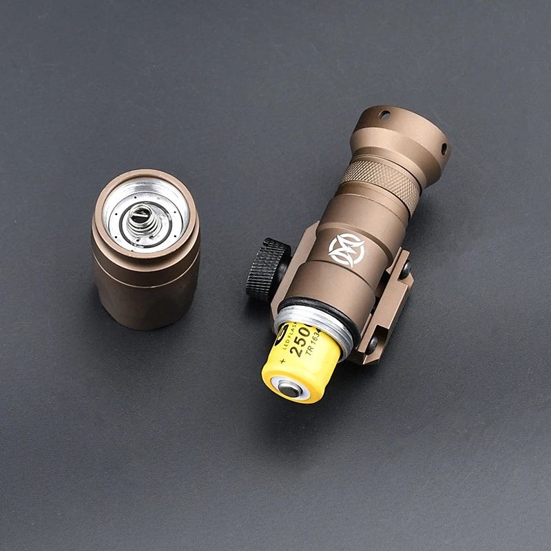 Mini Tactical Weapon Flashlight LED Scout Hunting Light With 20mm Rail Mount 5