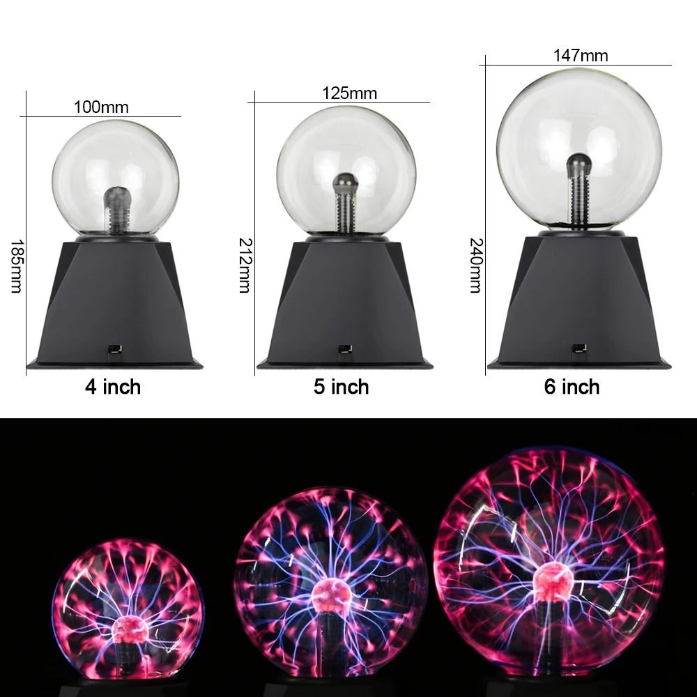 Magic Crystal Plasma Ball Lamp LED Night Light Gift For Kids And Bedroom Decor 4