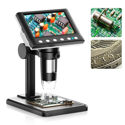 Digital Microscope 43 Inch 1000X Coin Microscope With 1080P Video And LED Lights 1