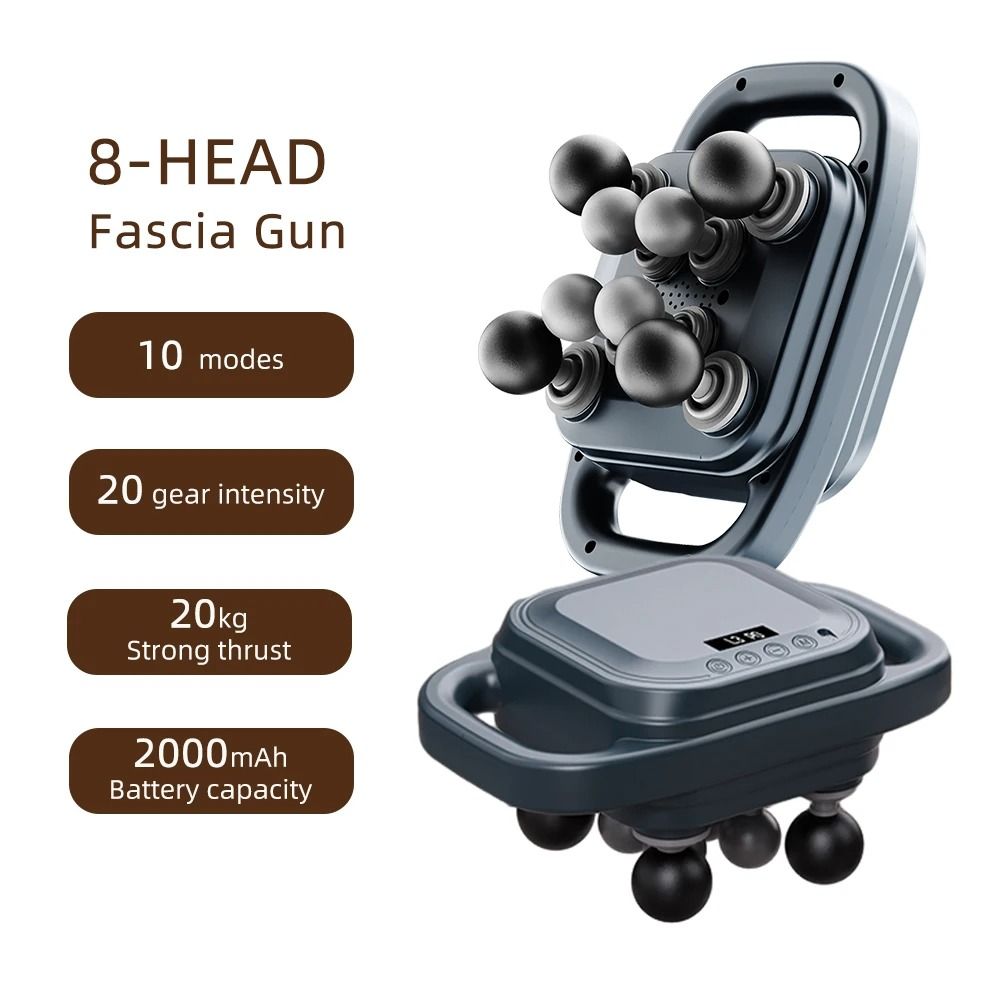 42 Heads Fascia Gun High Frequency Vibration Body Massage Gun Back And Waist Massager Neck Shoulder 9
