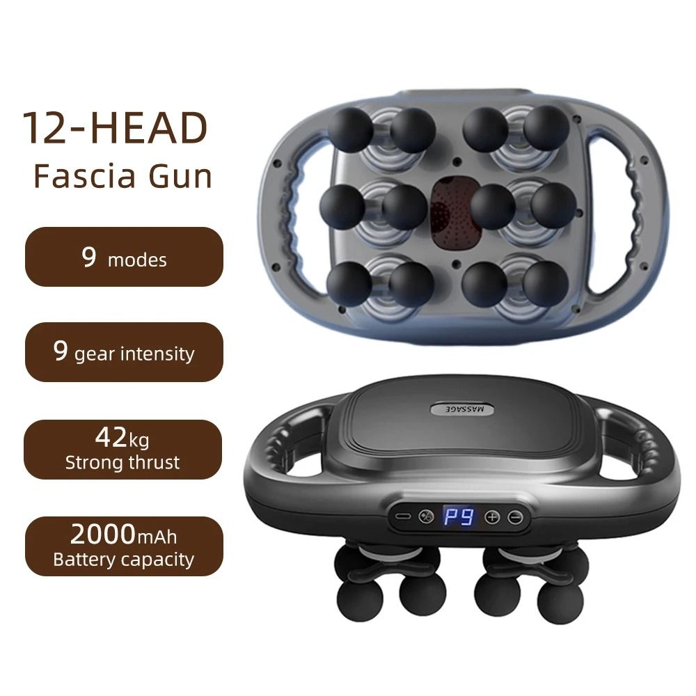 42 Heads Fascia Gun High Frequency Vibration Body Massage Gun Back And Waist Massager Neck Shoulder 10