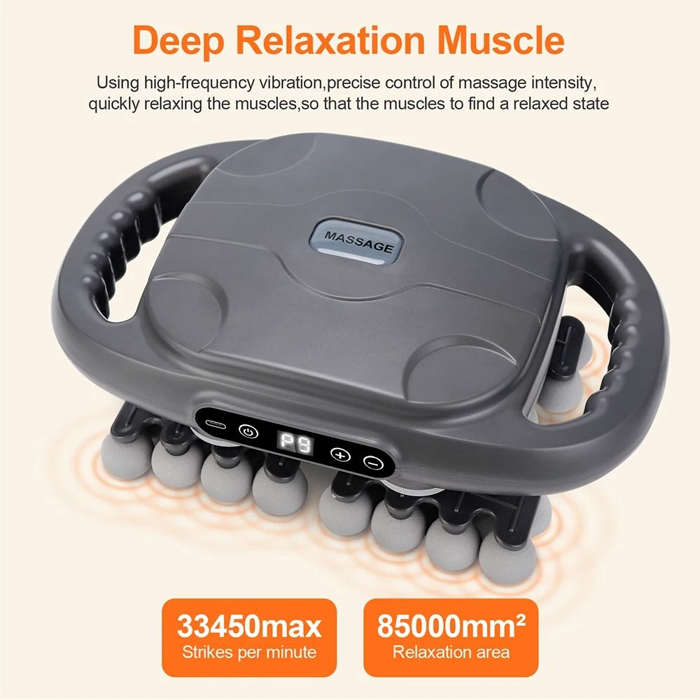 42 Heads Fascia Gun High Frequency Vibration Body Massage Gun Back And Waist Massager Neck Shoulder 3
