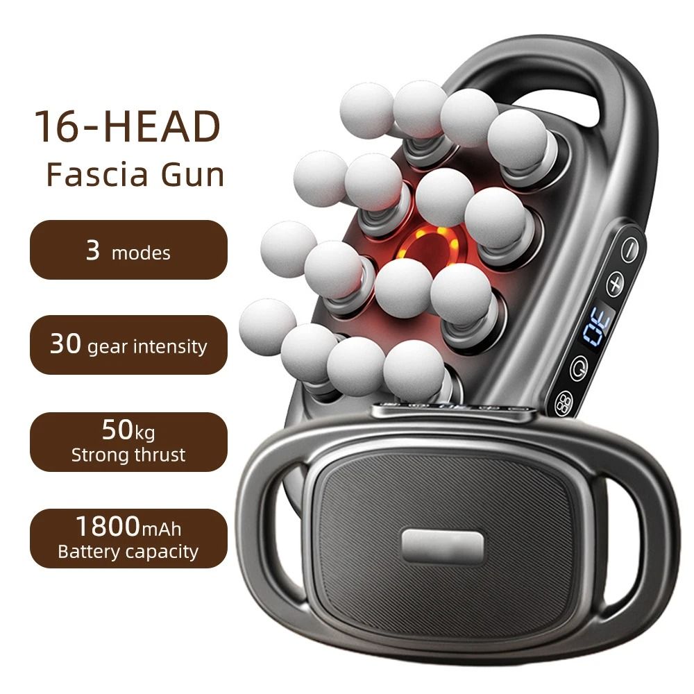 42 Heads Fascia Gun High Frequency Vibration Body Massage Gun Back And Waist Massager Neck Shoulder 14