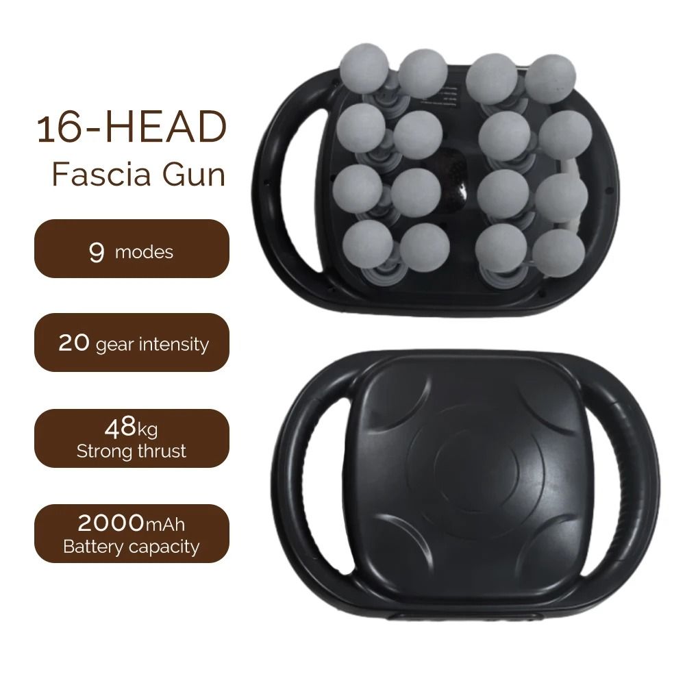42 Heads Fascia Gun High Frequency Vibration Body Massage Gun Back And Waist Massager Neck Shoulder 16