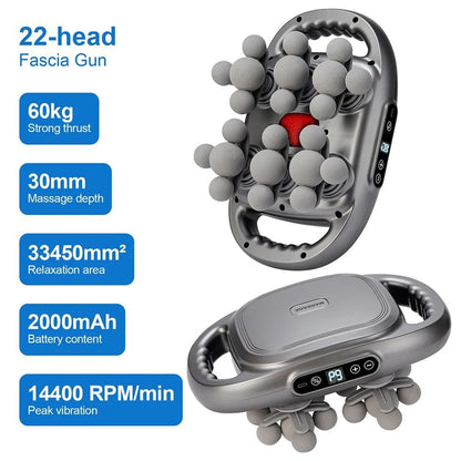 42 Heads Fascia Gun High Frequency Vibration Body Massage Gun Back And Waist Massager Neck Shoulder 25