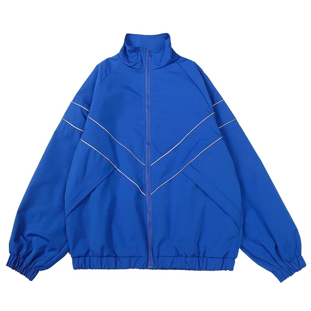 Hip Hop Varsity Jacket Patchwork College Style Windbreaker 8