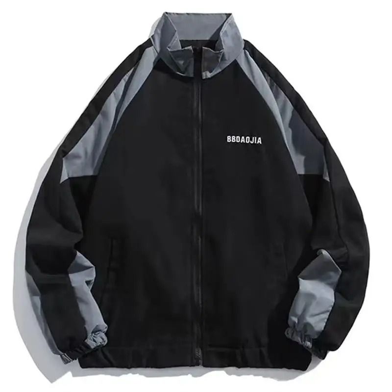 Hip Hop Varsity Jacket Patchwork College Style Windbreaker 11