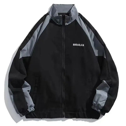 Hip Hop Varsity Jacket Patchwork College Style Windbreaker 11