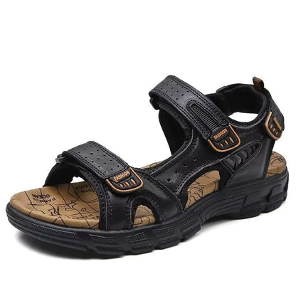 Genuine Leather Mens Outdoor Sandals  NonSlip Hiking And Beach Trekking Shoes 6