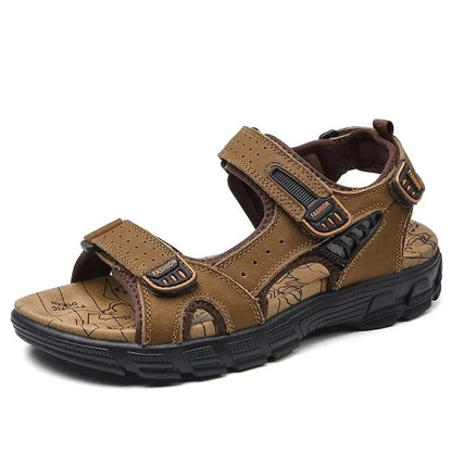 Genuine Leather Mens Outdoor Sandals  NonSlip Hiking And Beach Trekking Shoes 7