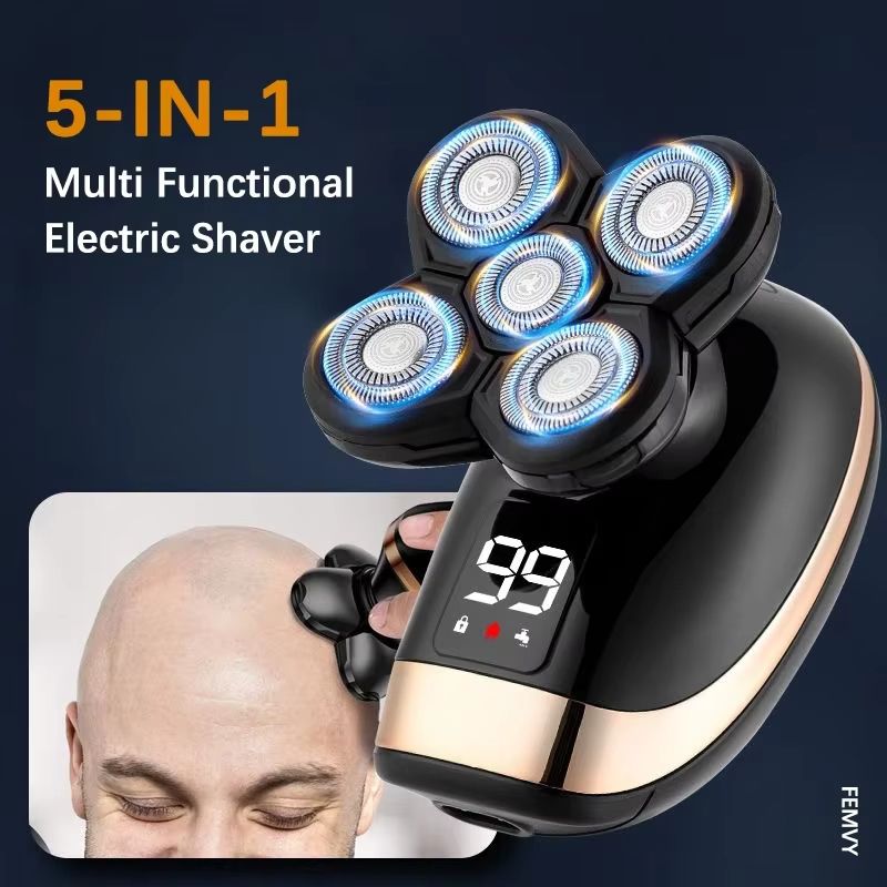 5in1 Electric Shaver For Men  Rechargeable Waterproof Razor With Beard Hair And Face Grooming Attac 1