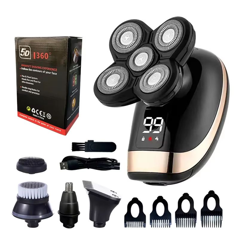 5in1 Electric Shaver For Men  Rechargeable Waterproof Razor With Beard Hair And Face Grooming Attac 7