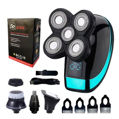 5in1 Electric Shaver For Men  Rechargeable Waterproof Razor With Beard Hair And Face Grooming Attac 9