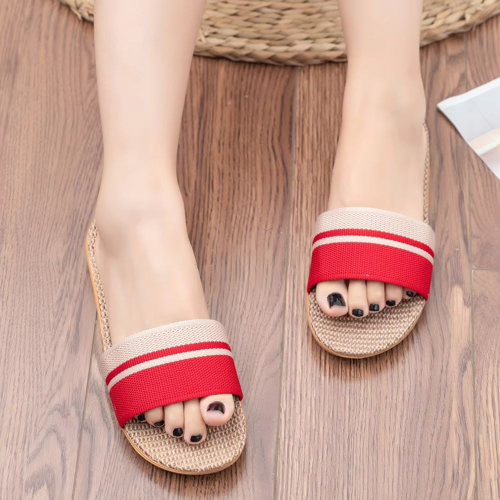 Womens Indoor Linen Slippers  Lightweight AntiSlip Summer House Shoes 2
