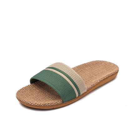 Womens Indoor Linen Slippers  Lightweight AntiSlip Summer House Shoes 9