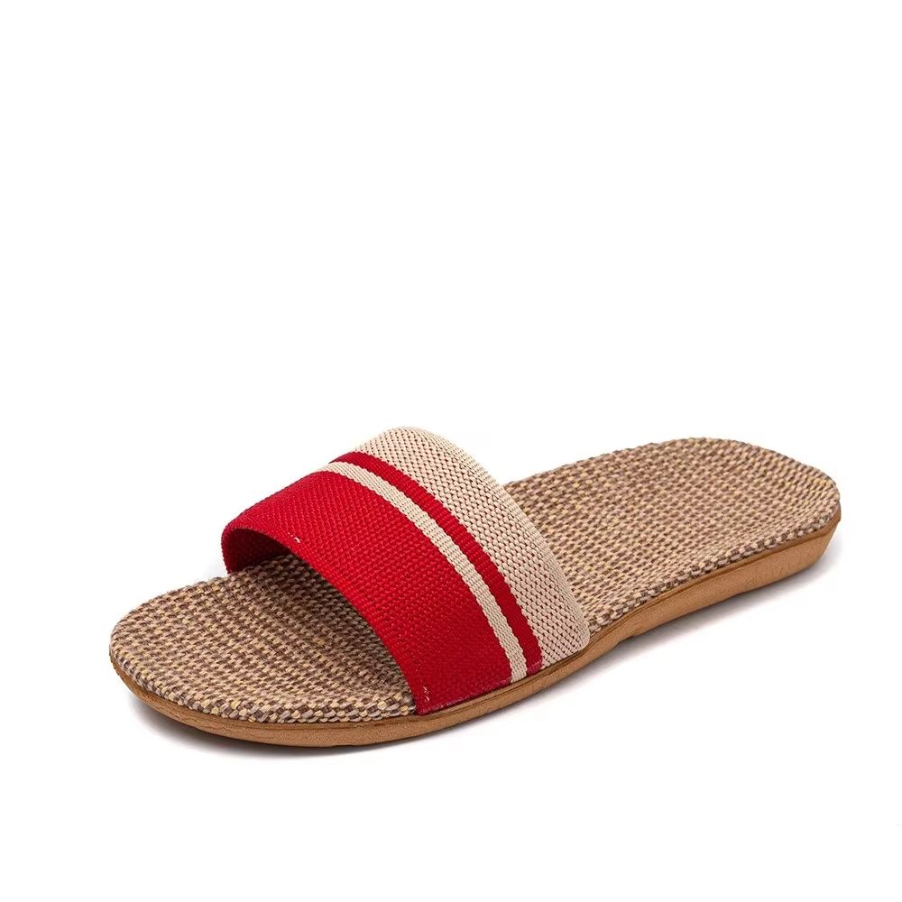 Womens Indoor Linen Slippers  Lightweight AntiSlip Summer House Shoes 6