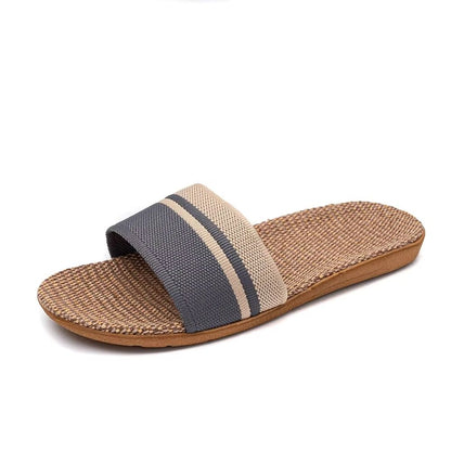 Womens Indoor Linen Slippers  Lightweight AntiSlip Summer House Shoes 8