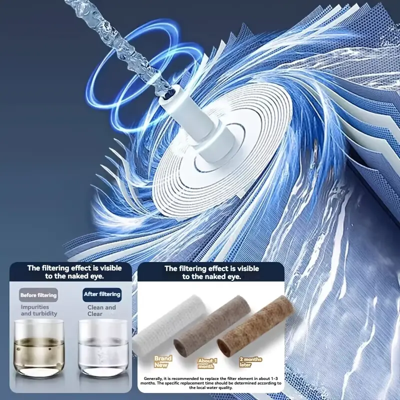 High Pressure Water Saving Filter Shower Head With Spray Modes Handheld Design One Button Stop Bath 5